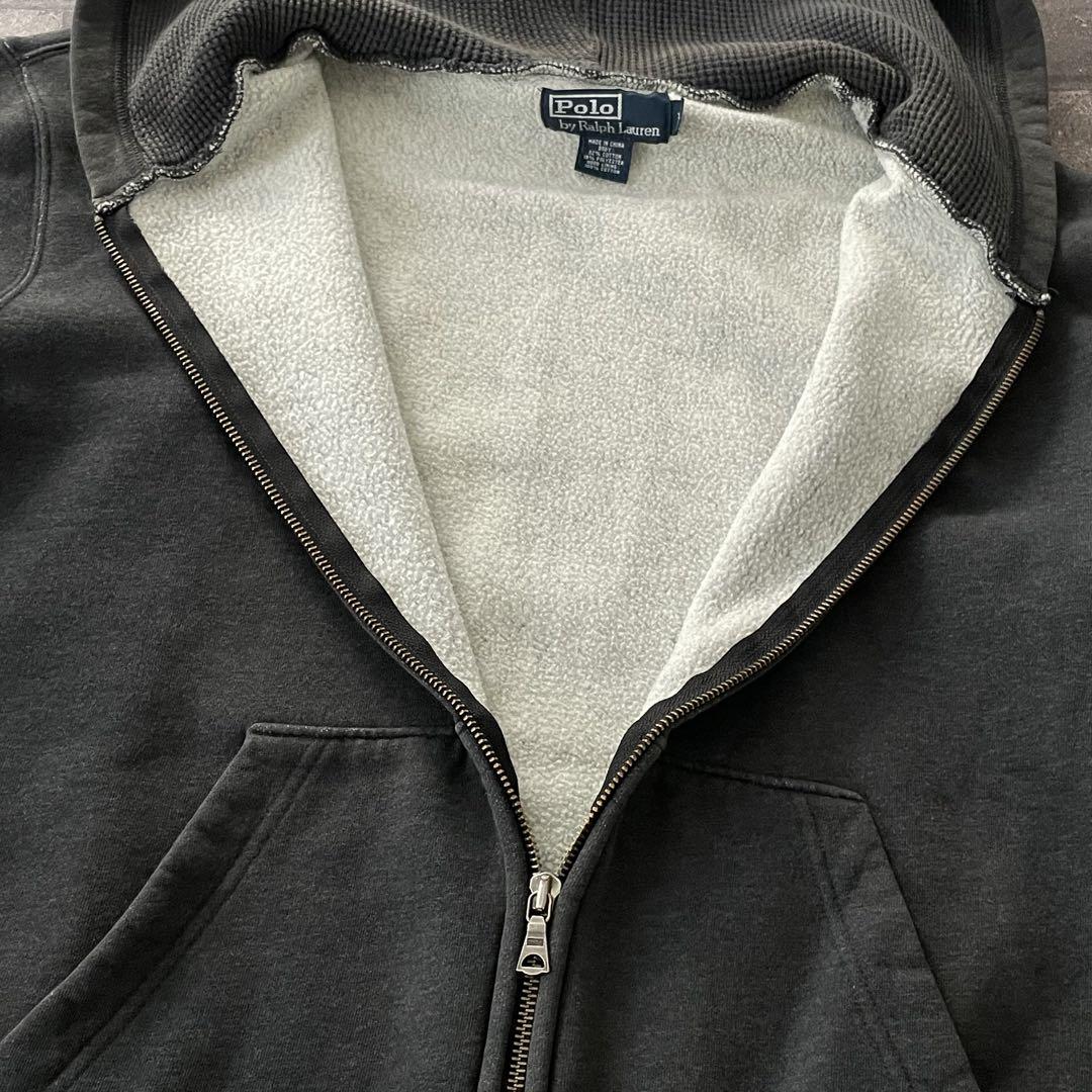 トップス 90's Ralph Lauren fade parkar charcoal L