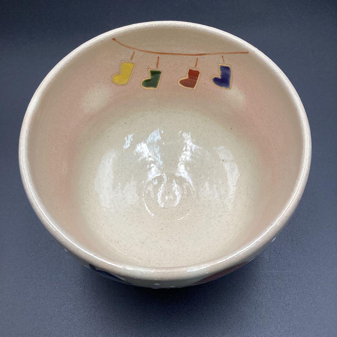 抹茶碗　サンタクロース　八木海峰作　新品　クリスマス