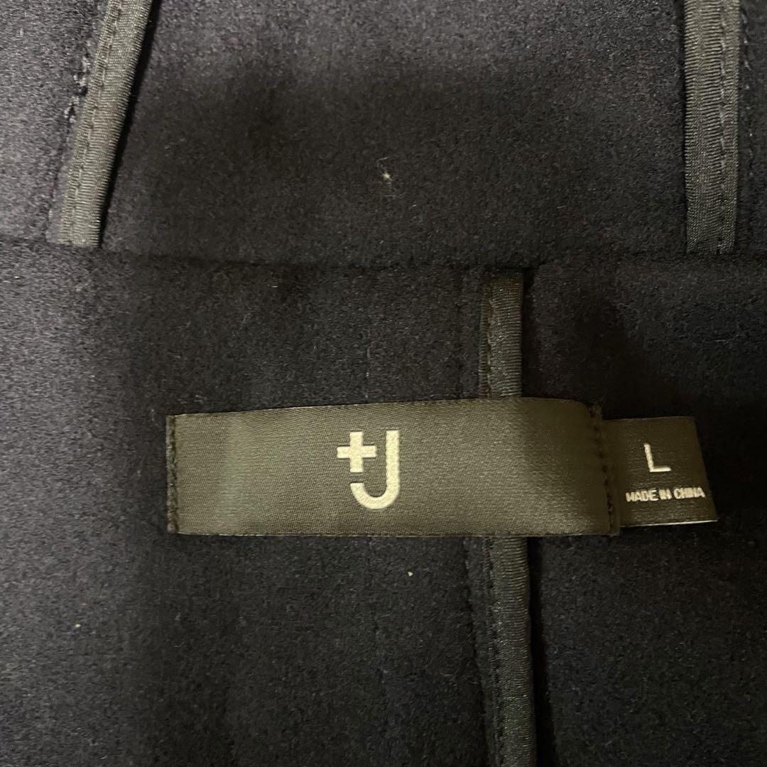 極美品　ユニクロ　プラスJ ダッフルコート　ネイビー　L