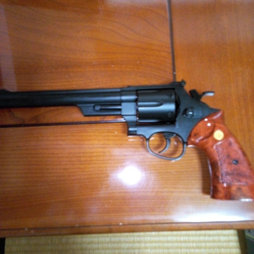 クラウン製S&W44マグナムM29リボルバー中古品 6発ガスBB弾付き美品、