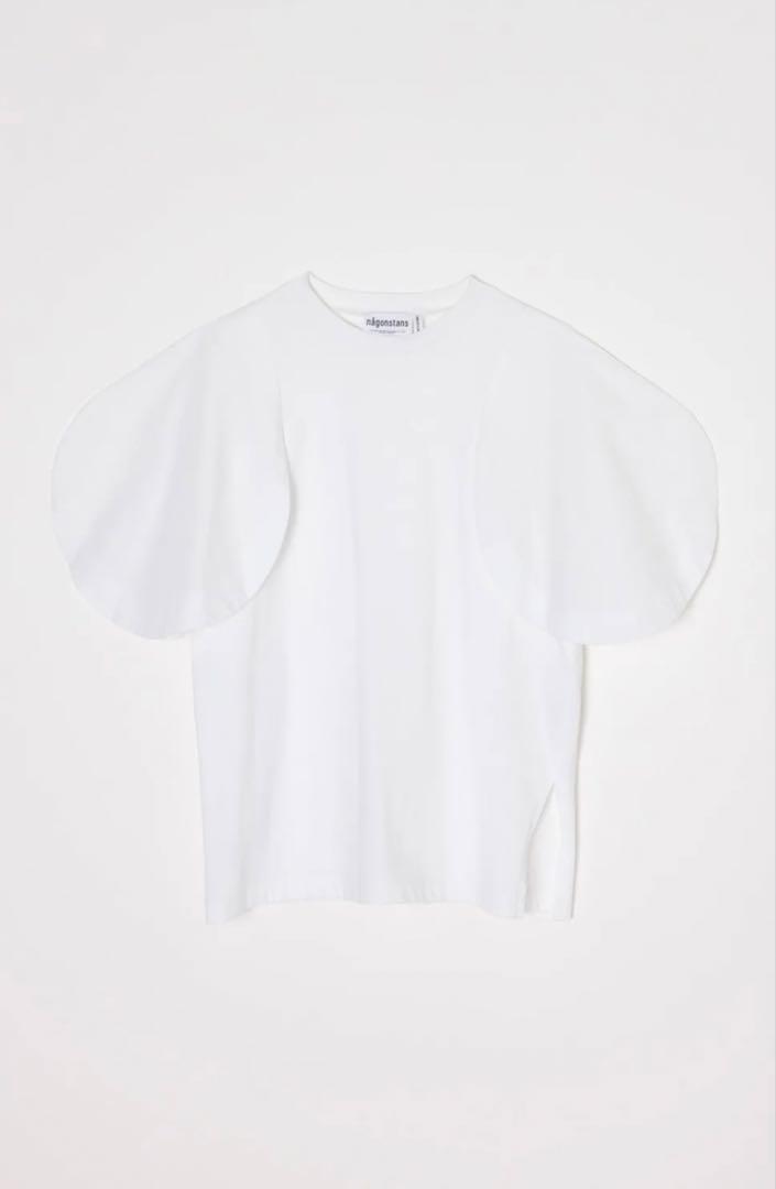 ☆新品・紙タグ付き☆ nagonstans サークルスリーブTシャツ 白