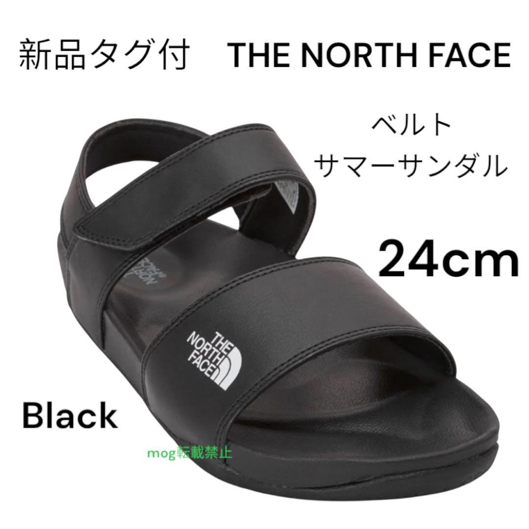 新品タグ付　ノースフェイス　 ダブルベルト　サマーサンダル　24cm Black