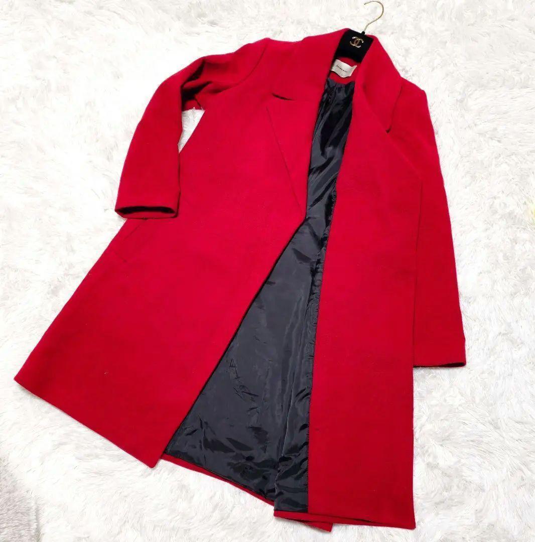 tradivarius ストラディバリウス ロングコート レッド L