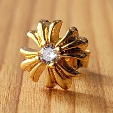 クロス ピアス メンズ シルバー 925 ゴールド CHクロス 片耳用