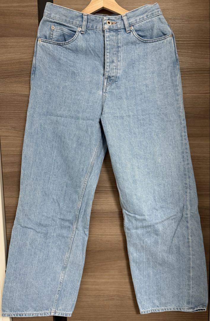 GALERIE VIE ライトブルー デニム ワイドレッグパンツ