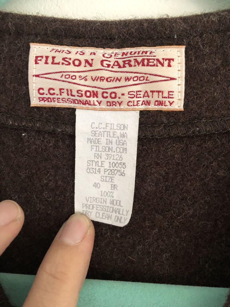 FILSON マッキノーウール ベスト 40 ブラウン（希少◎濃茶）