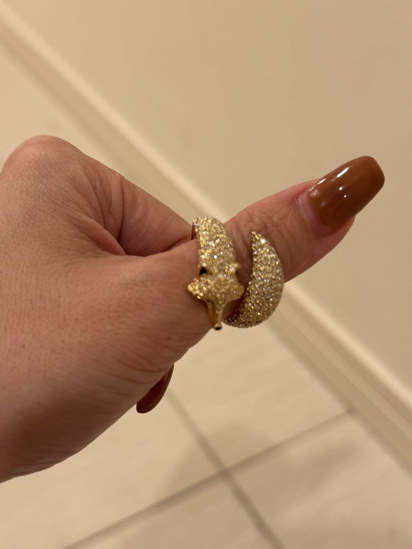 D-dur ✨美品✨スワロフスキー　SWAROVSKI 狐キツネ指輪リング