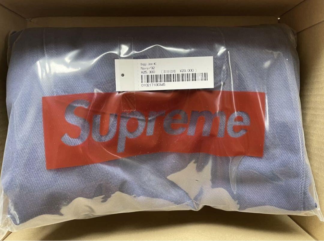 Supreme 24ss Baggy Jean navy 32インチ