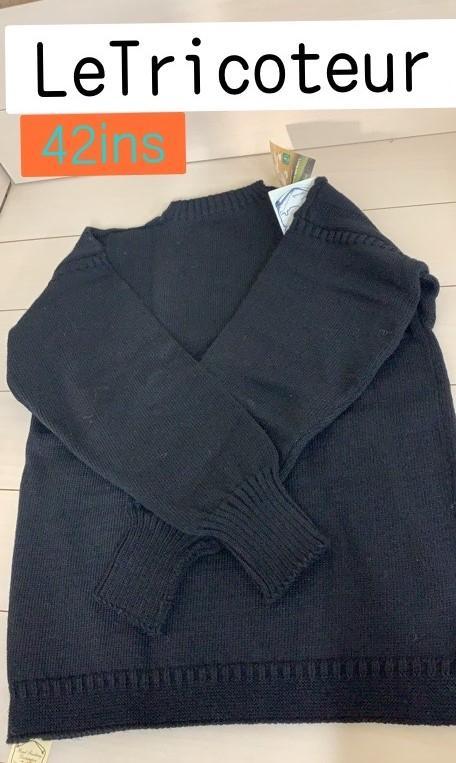 ルトリコチュール　/　ウール　セーター3L  未着用品　ブラック　黒