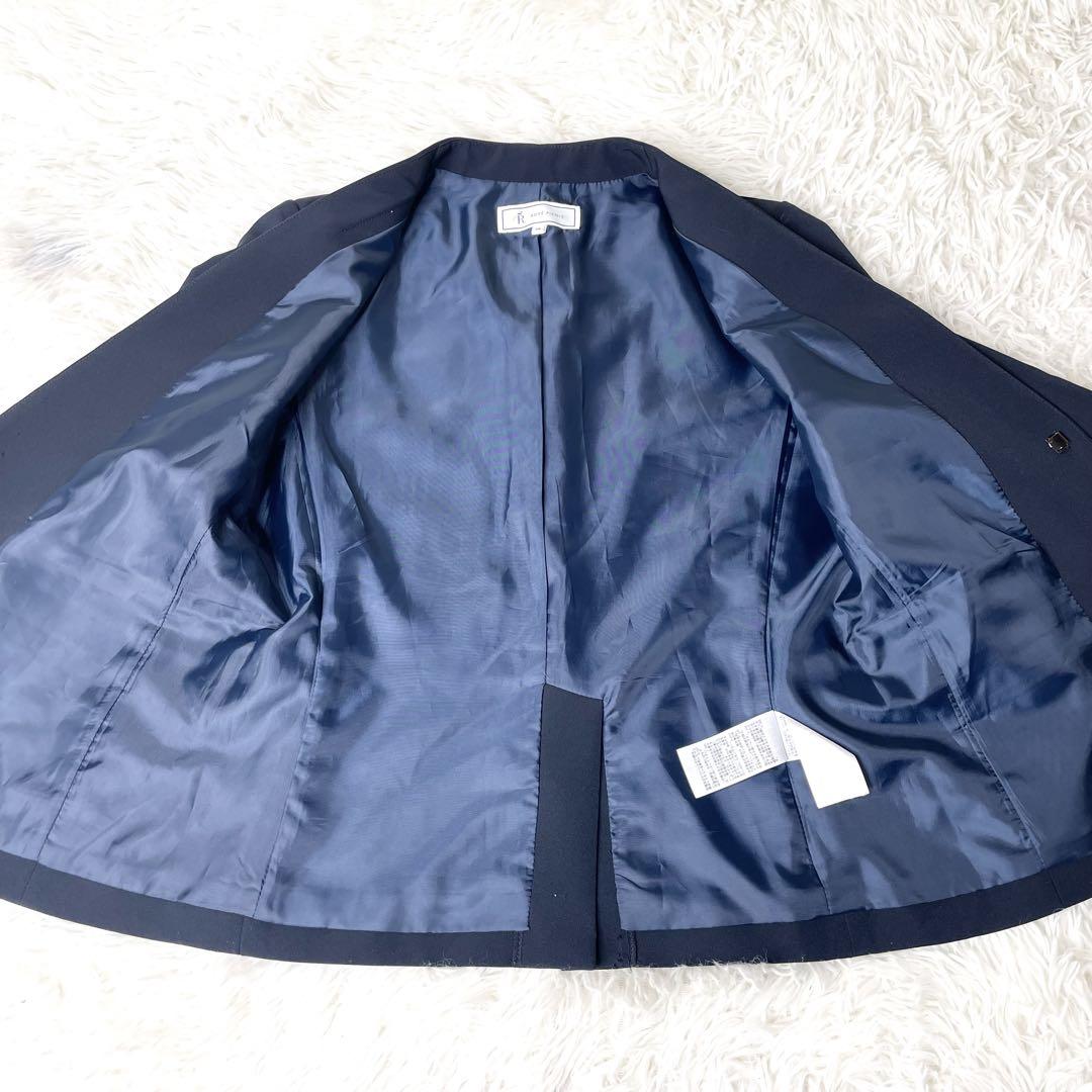 美品】ROPE PICNIC ノーカラーパンツスーツ ブラック 上M下S