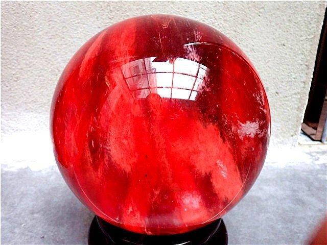 約:229mm 18325g超綺麗★赤水晶丸玉B81E1/733E02D
