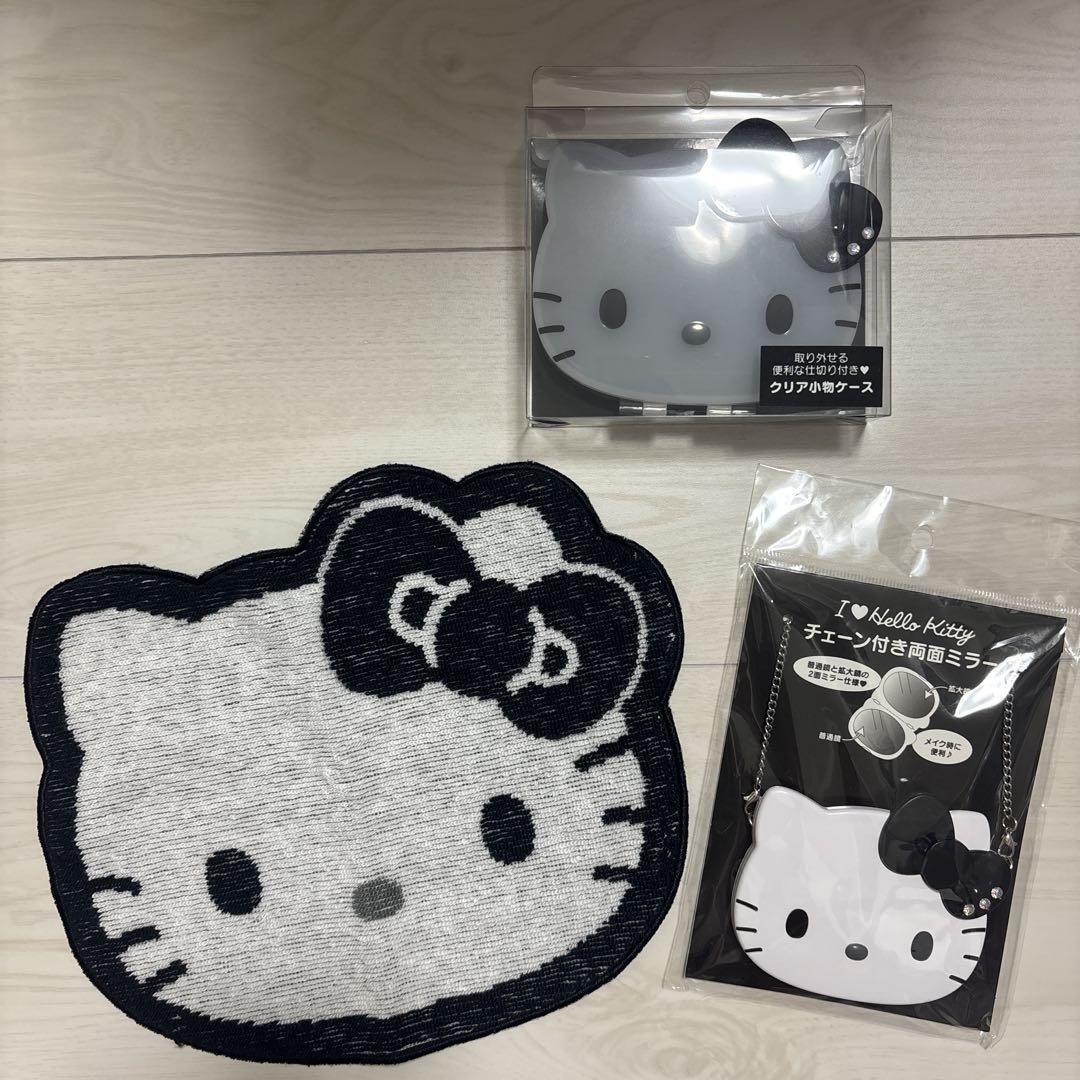 新品　ハローキティ　キキララ　ミラー　小物ケース　セット ハローキティ - サンリオ ハローキティ ミラー付き小物入れ