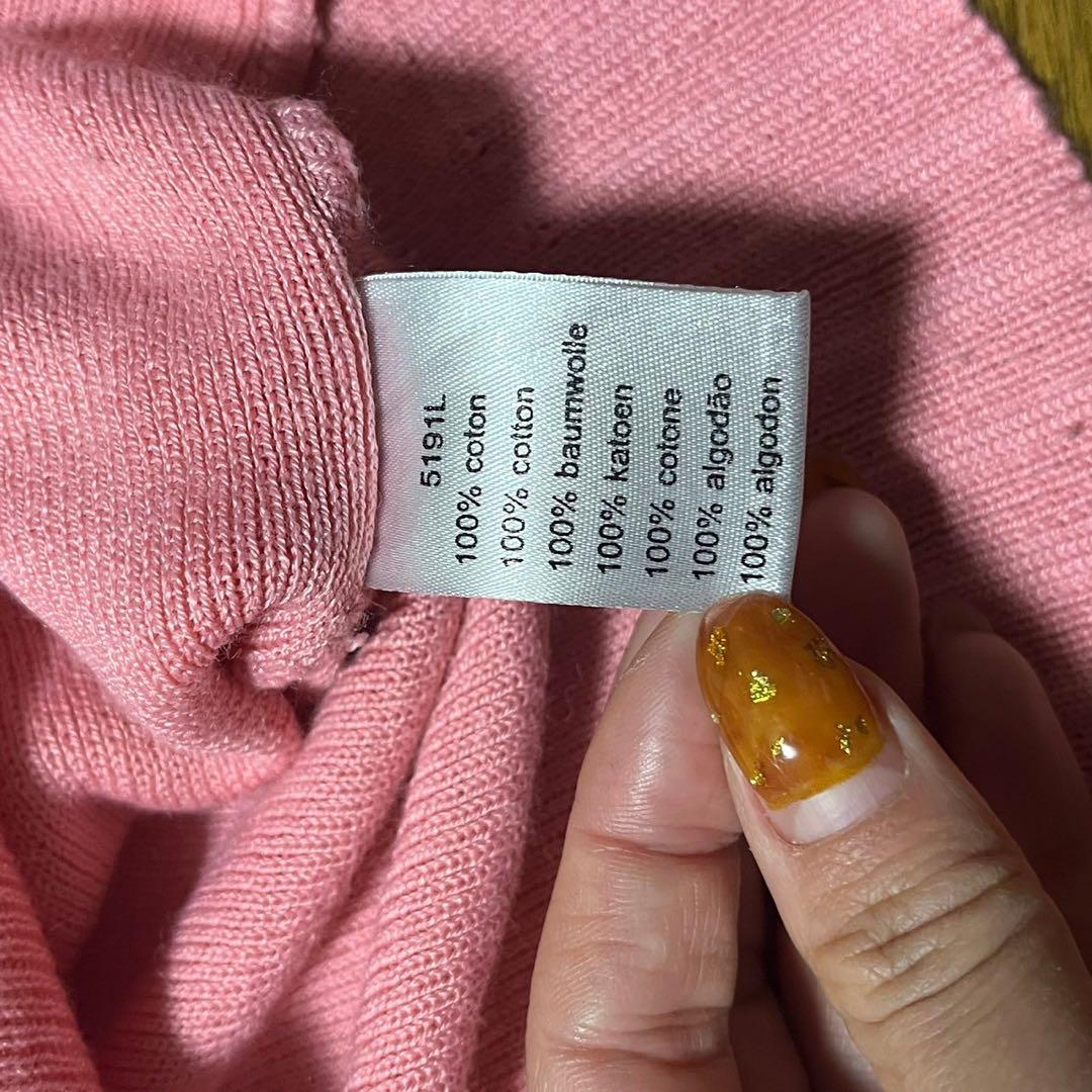 90s y2k LACOSTE drivers knit light pink