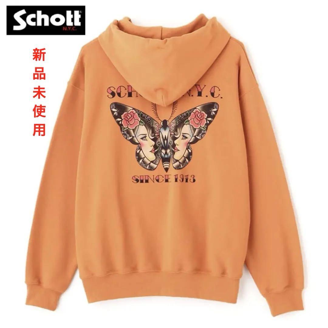 新品　Schottチカーナ パーカー オレンジ