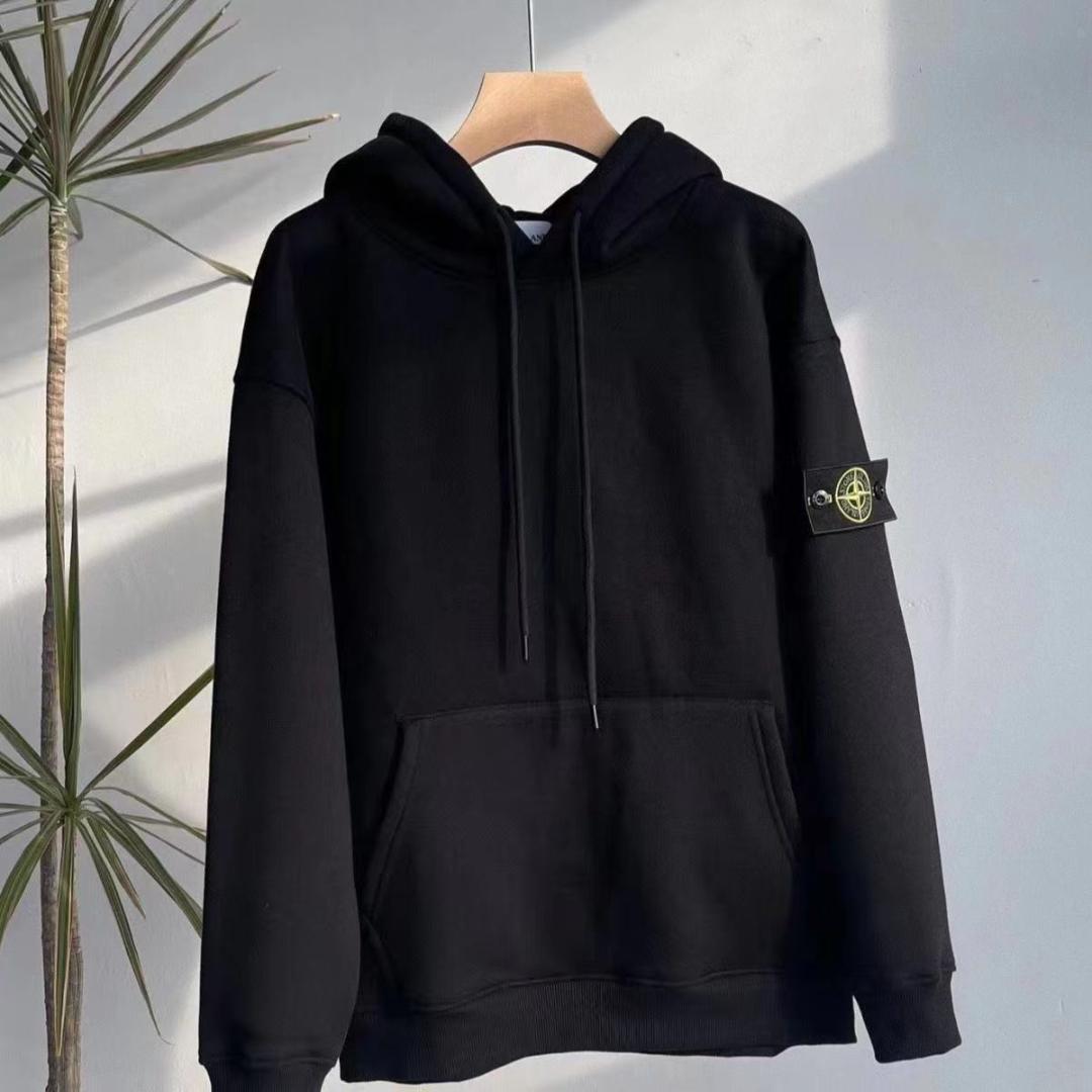 黒M 大人気STONE ISLAND ストーンアイランド 長袖パーカー薄手