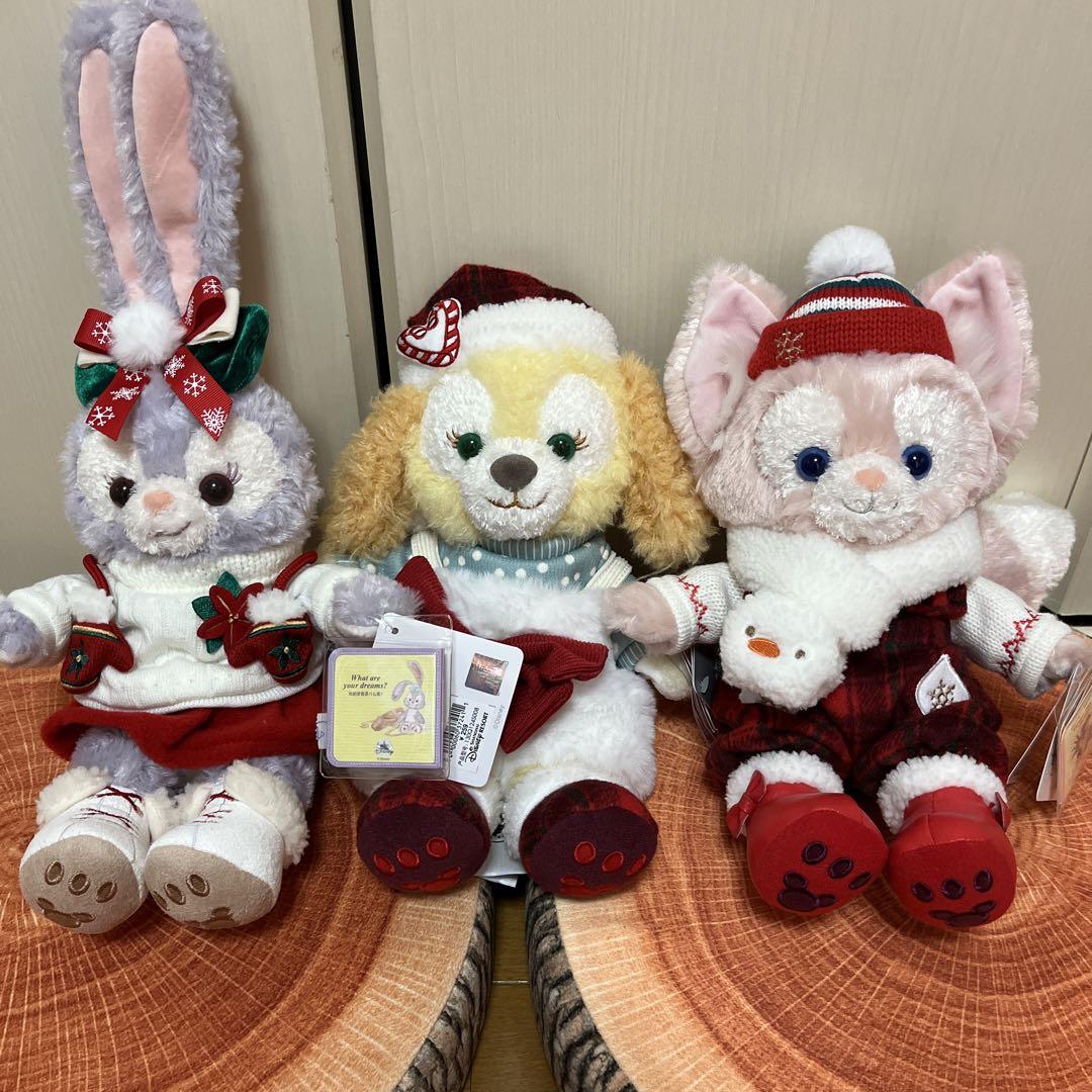 上海ディズニー　クリスマス2023  ぬいぐるみSS  3個まとめ売り