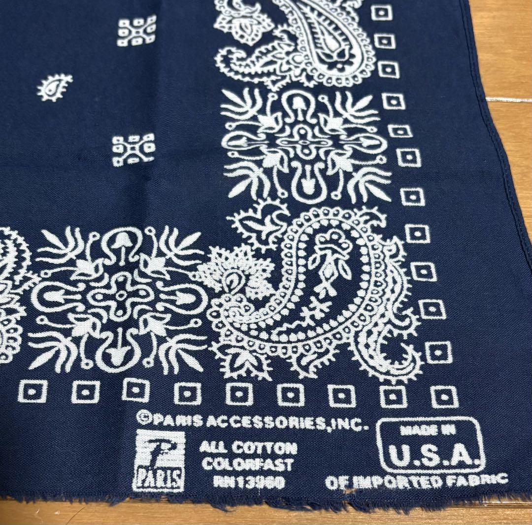 VINTAGE バンダナ USA製 クロス ペイズリー ジェイアダムス