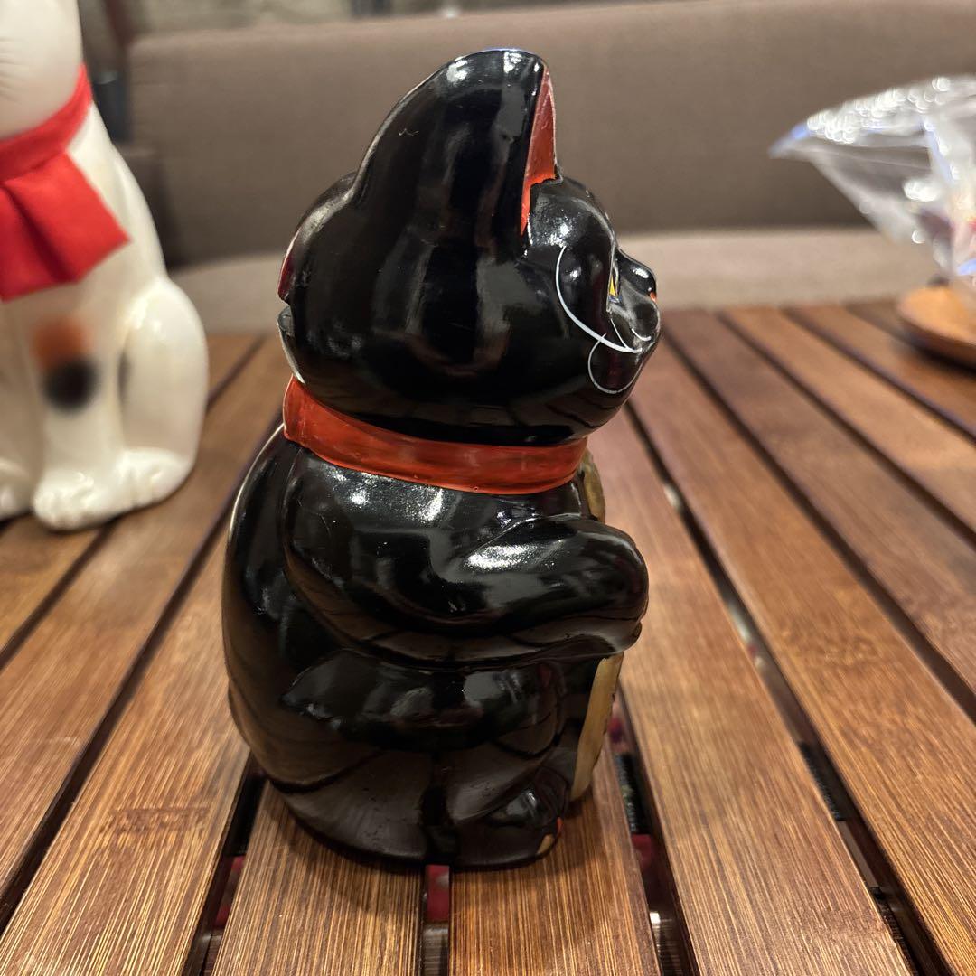招き猫 成田山 黒猫貯金箱