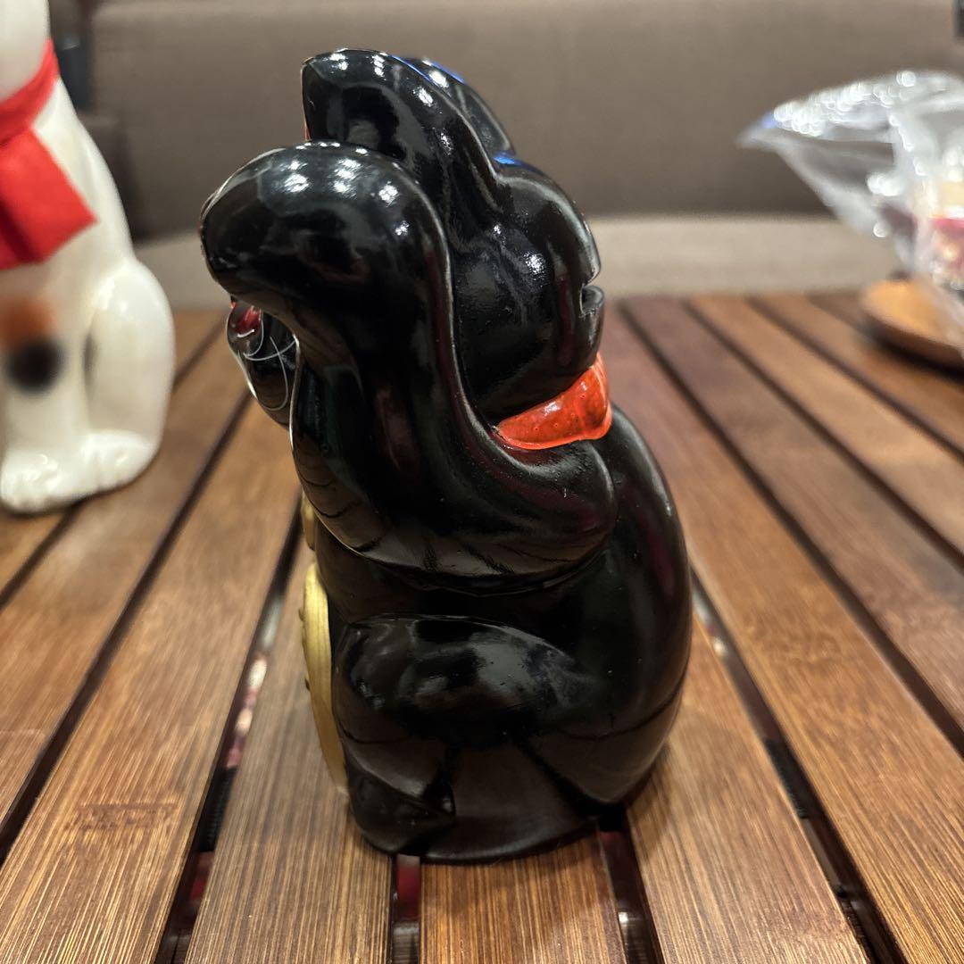 招き猫 成田山 黒猫貯金箱