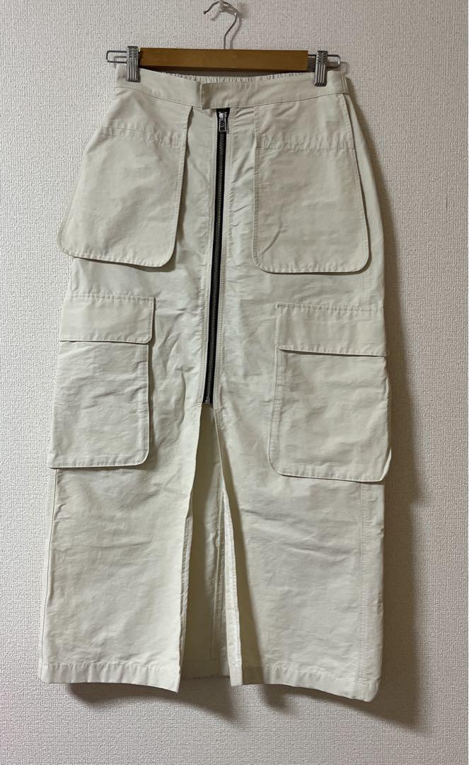 レイビームス　Ray BEAMS ロングスカート　フロントジップ　カーゴスカート