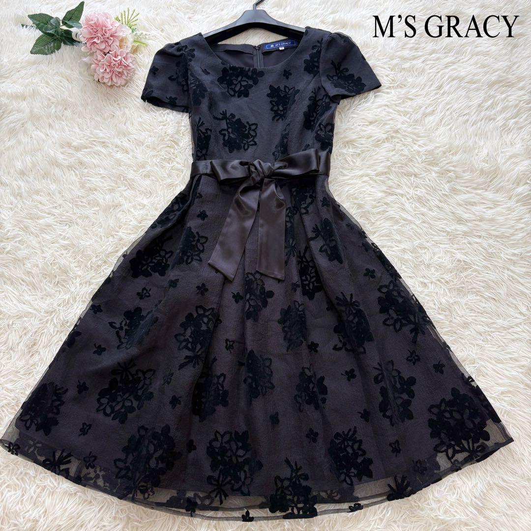 新品未使用　エムズグレイシー  ワンピース　黒　38 M'S GRACY 美品/エムズグレイシー フォーマルワンピース 表記 40