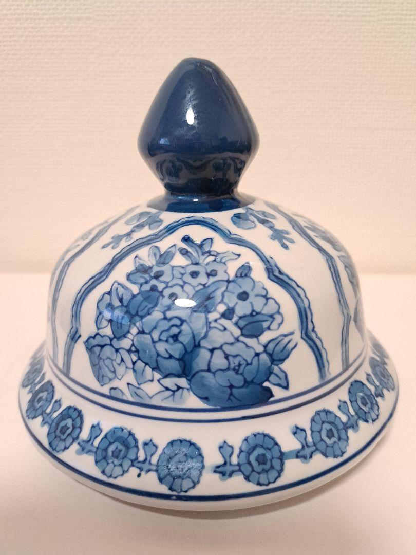 沈降壺 コバルト染付け 中国工芸