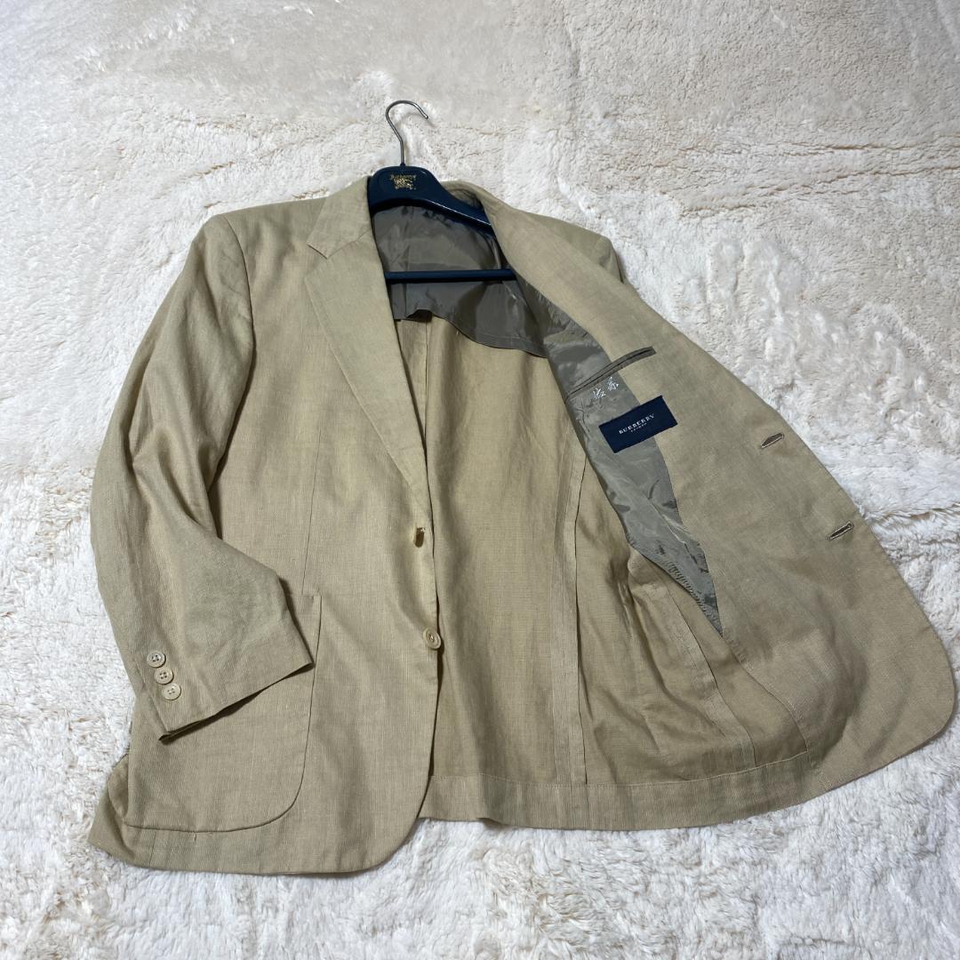 美品 バーバリー ロンドン【リネン100% 夏の人気色 ベージュ