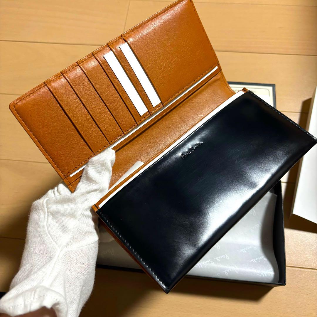 Paul Smith 激レア　長財布　 日本製　蝋引きコードバン　黒　新品未使用