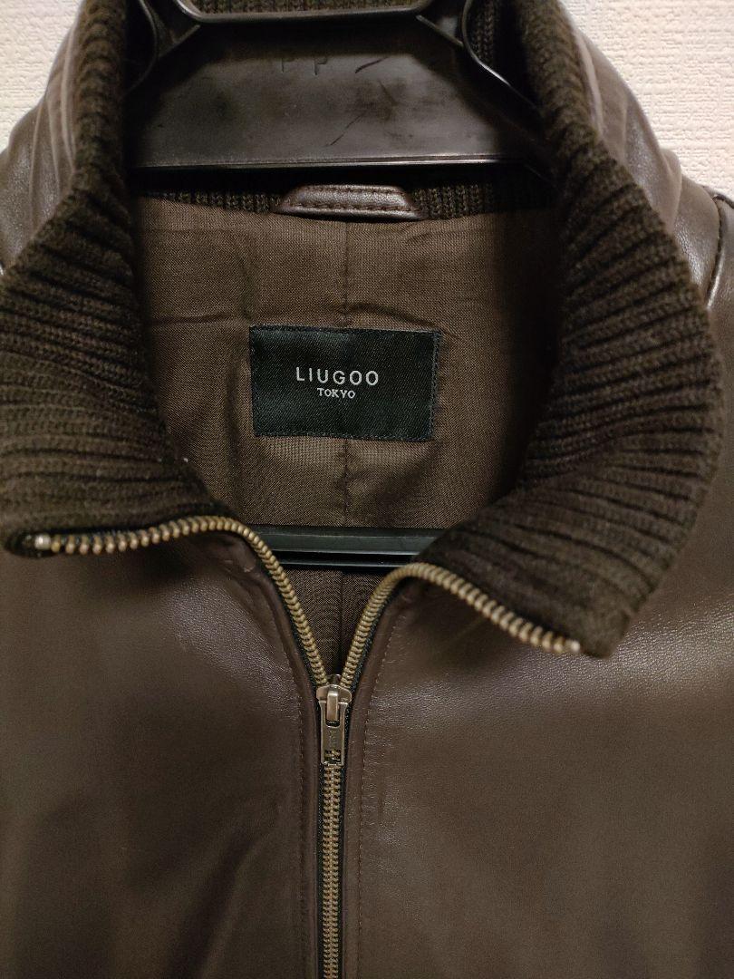 定番人気HOT LIUGOO リューグー 本革プレミアムシープ羊革 レザートラックジャケット QIPDY-m10745594552 定番超激得