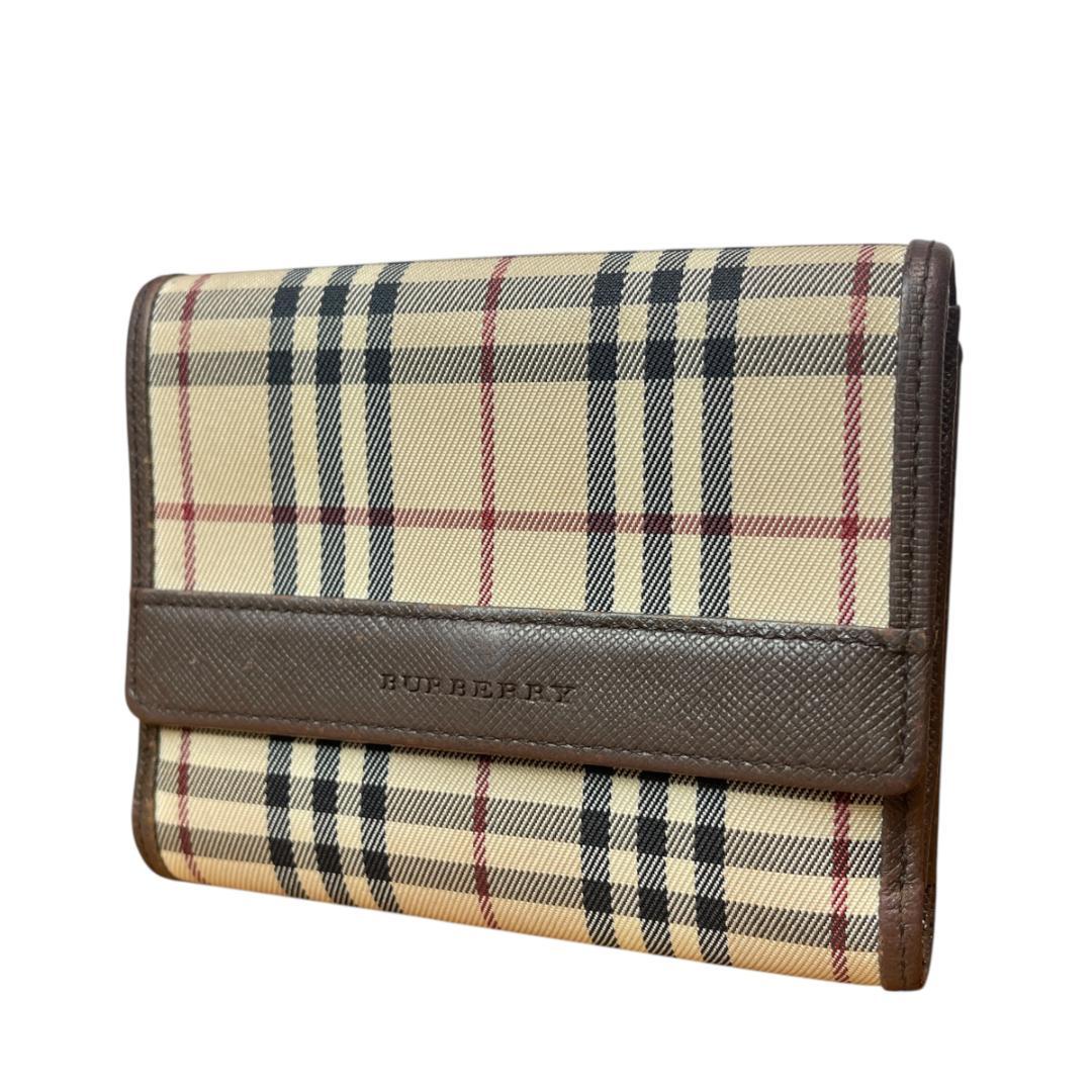 BURBERRY 3018 三つ折り財布 ノバチェック レザー ウォレット