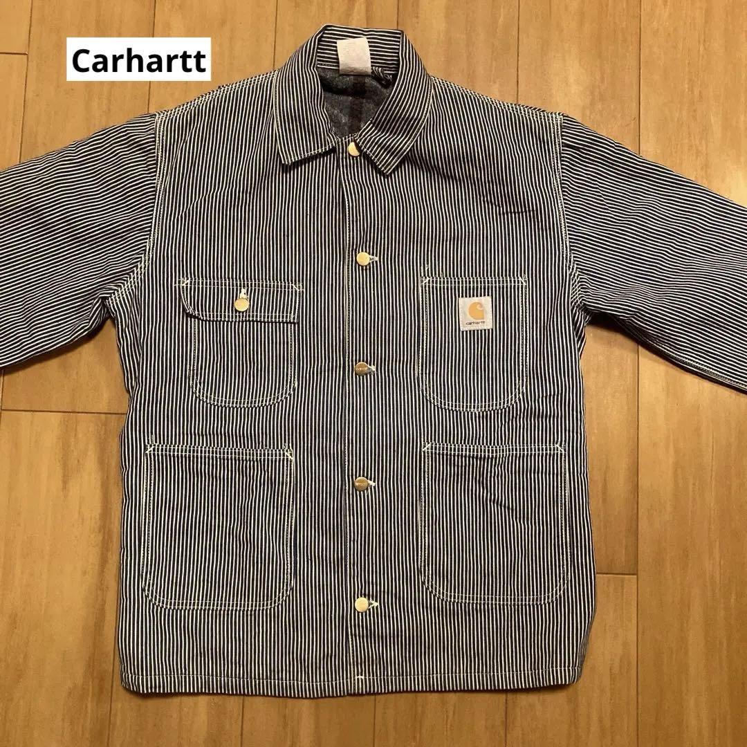 80s USA製 Carhartt ヒッコリー カバーオール CB701 メンズ 80s USA製 Carhartt ヒッコリー カバーオール CB701 メンズ