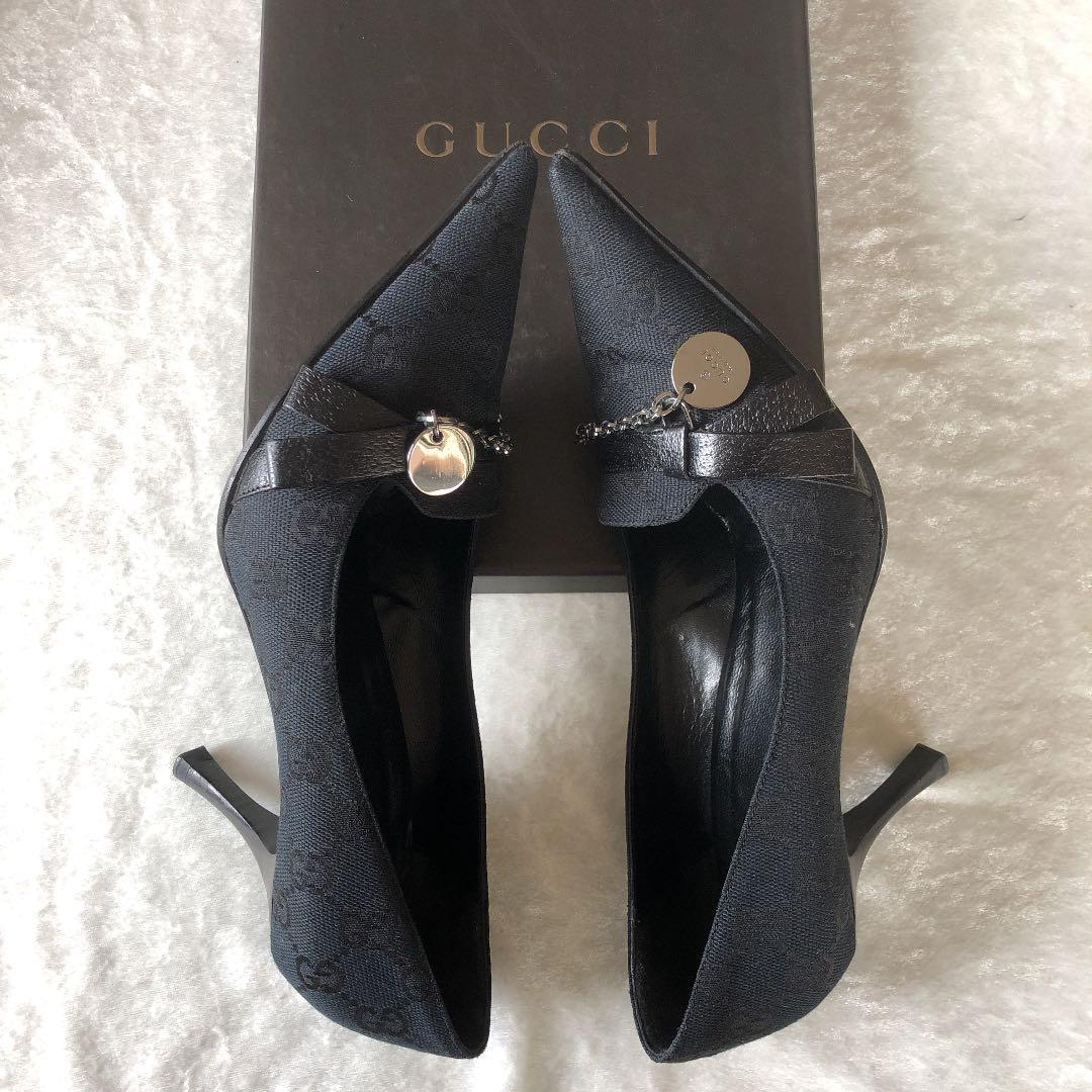 GUCCI グッチ　モノグラム　パンプス　ハイヒール　靴