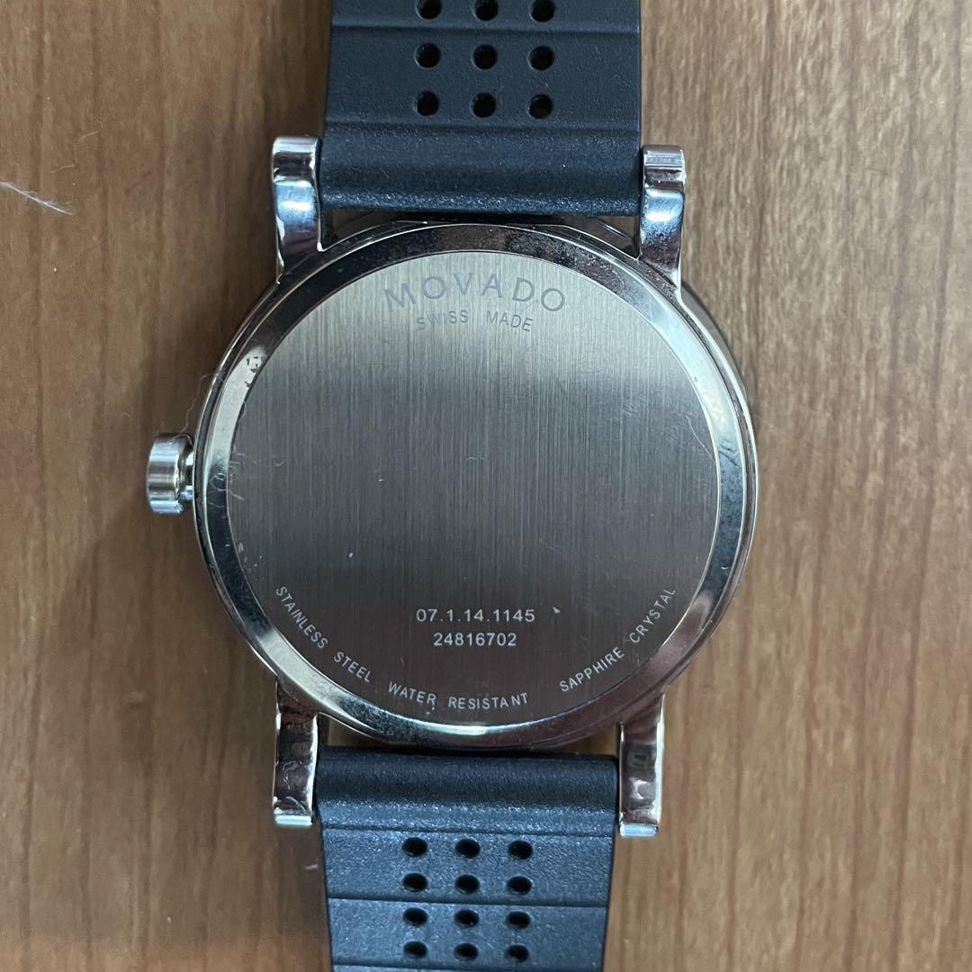 即買OK モバード MOVADO ミュージアムスポーツ ブラックラバー