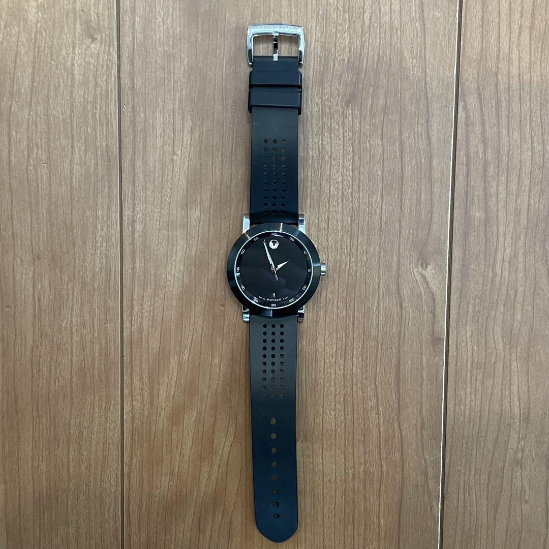 即買OK モバード MOVADO ミュージアムスポーツ ブラックラバー