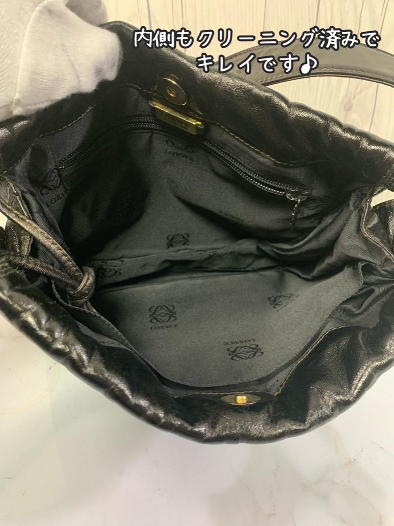 24H限定 美品 ロエベ LOEWE 巾着ショルダーバッグ レザー オールドロエベ 55 6mtV5-m10760993564 豊富な得価