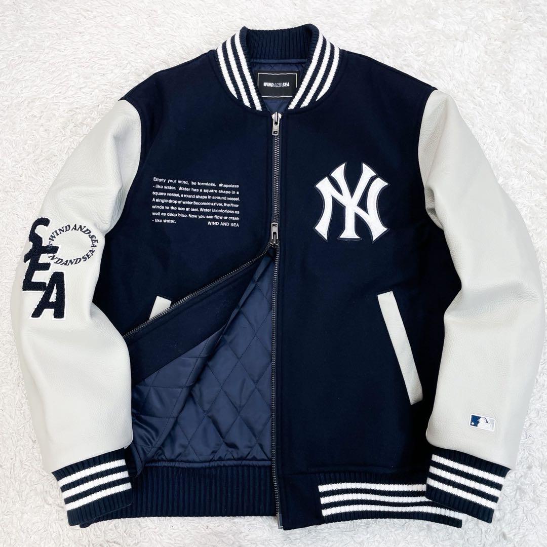未使用級 WIND AND SEA MLB ニューヨークヤンキース スタジャン