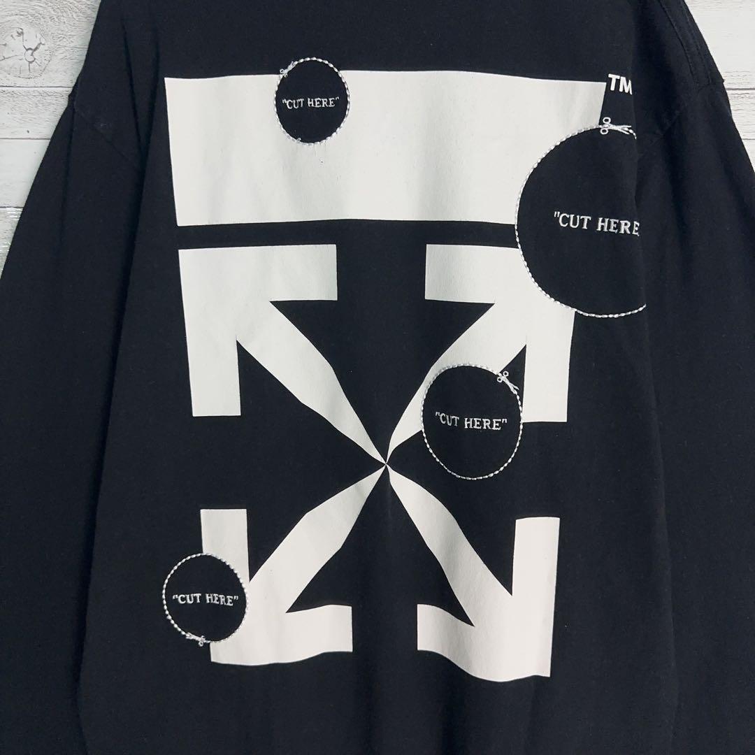 11247【美品・正規品確認済み】オフホワイト☆バックプリント黒