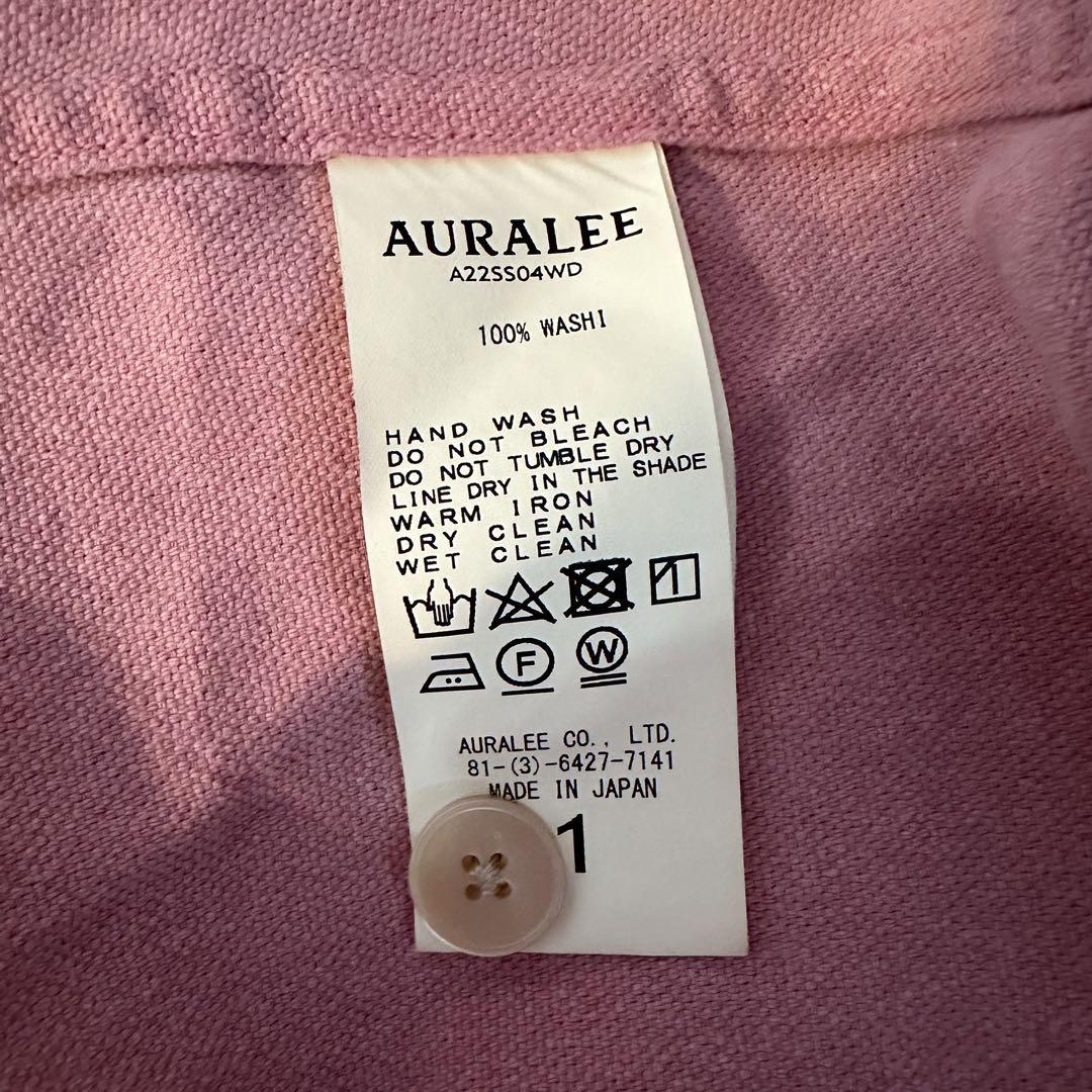 AURALEE WASHI DUCKCANVAS HALFSLEEVESHIRT トップス