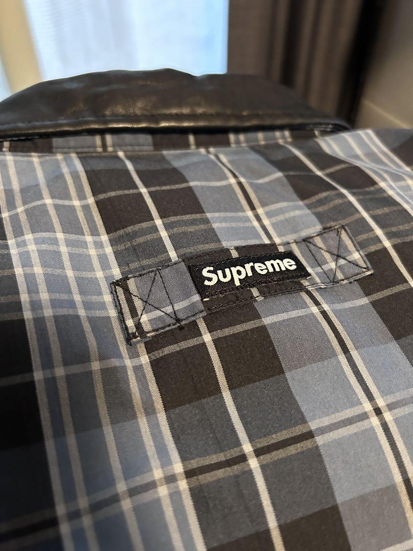 ジャケット・アウター supreme leather collar puffy jacket