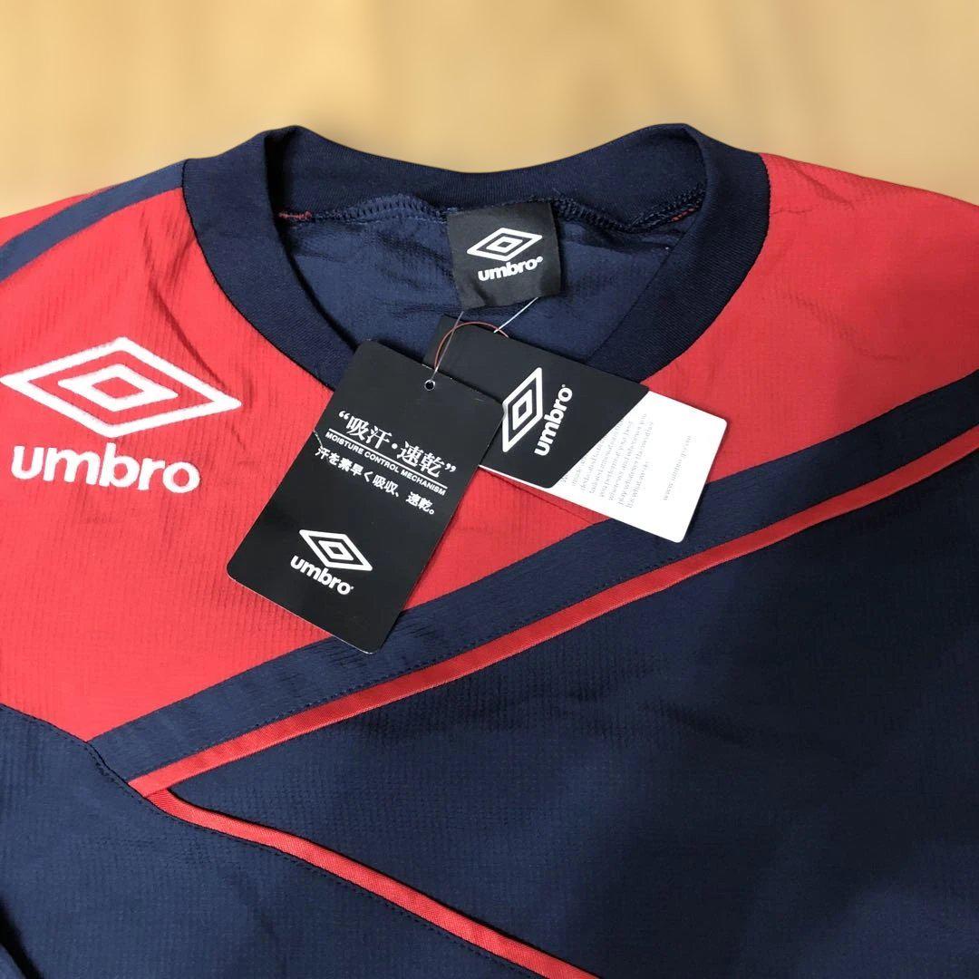 umbro ネイビー・レッド 長袖ピステ 新品タグ付き - メルカリ
