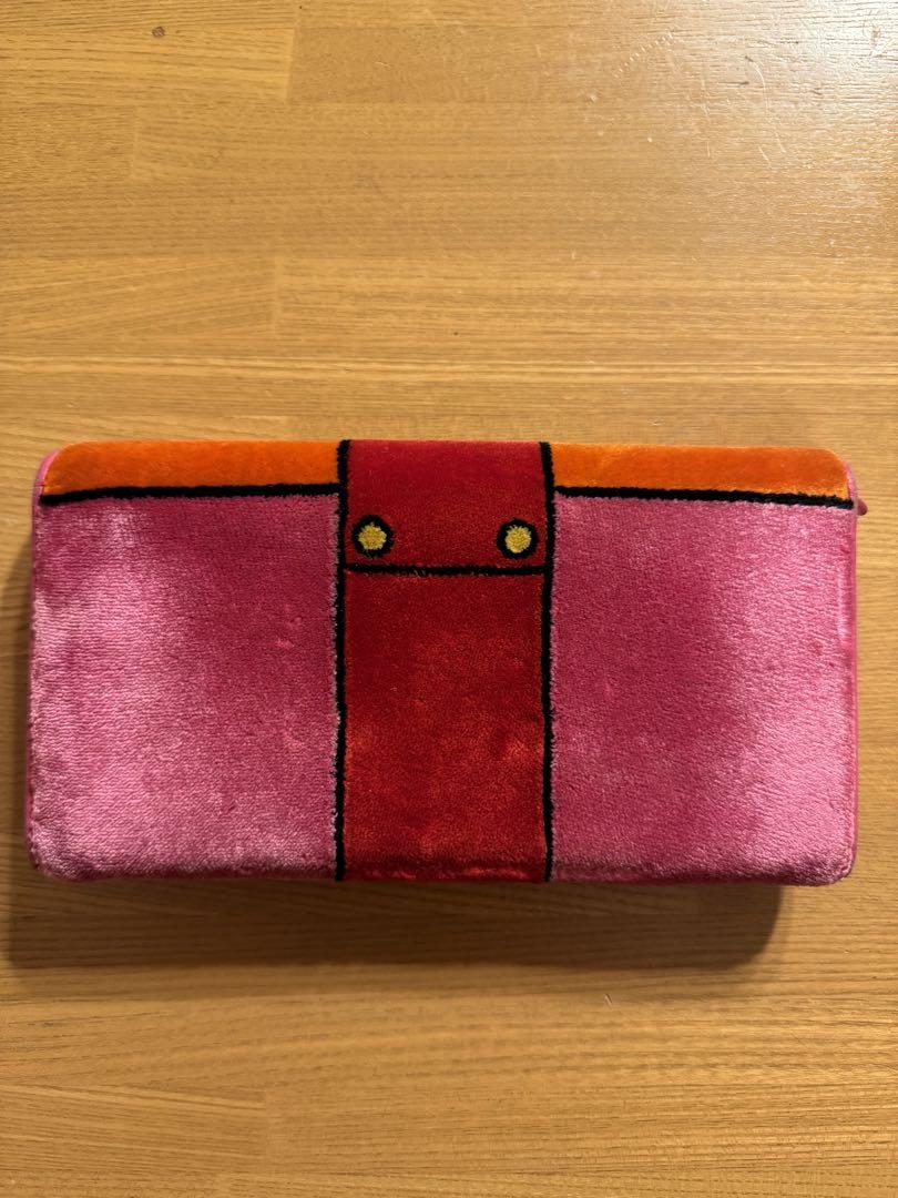 PRADA 長財布 ピンク ベルベット