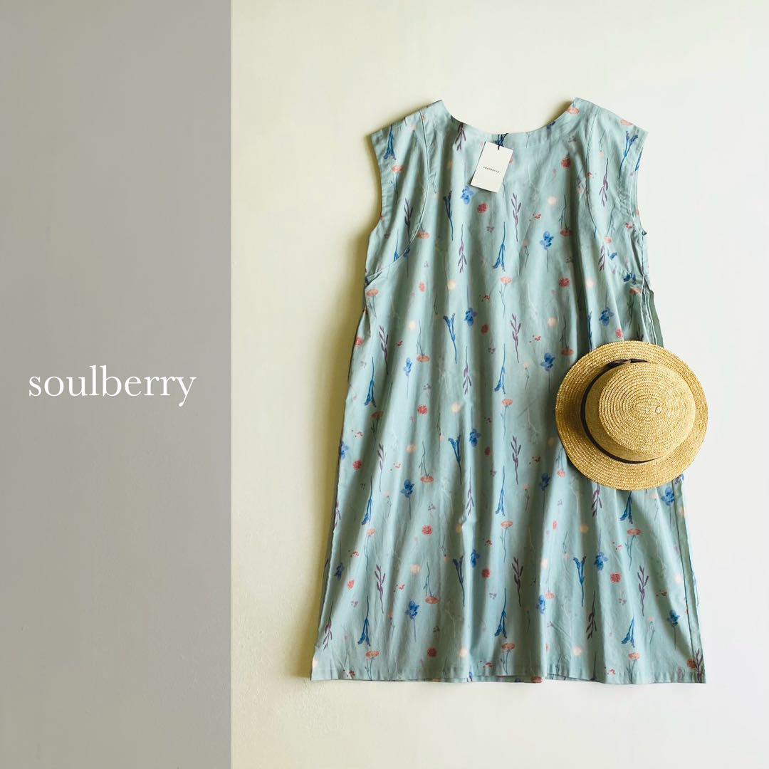 soulberry ドライフラワー ノースリーブ ワンピース Lサイズ