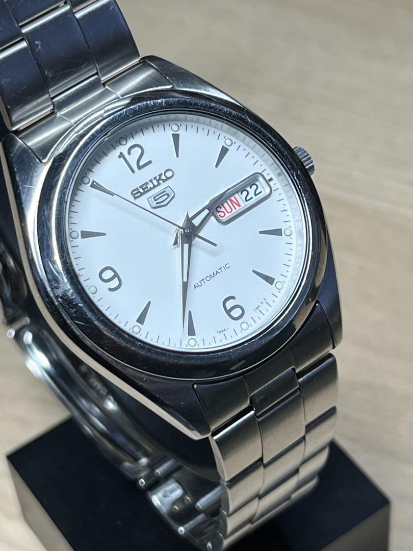 SEIKO5 自動巻き　7S26-0440 DAY DATE 裏スケ　美　稼働品