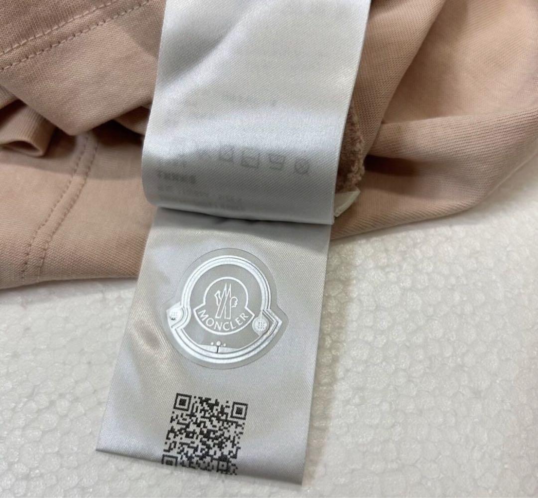【新作】【極美品】MONCLER モンクレール ビジュー　Tシャツピンクベージュ