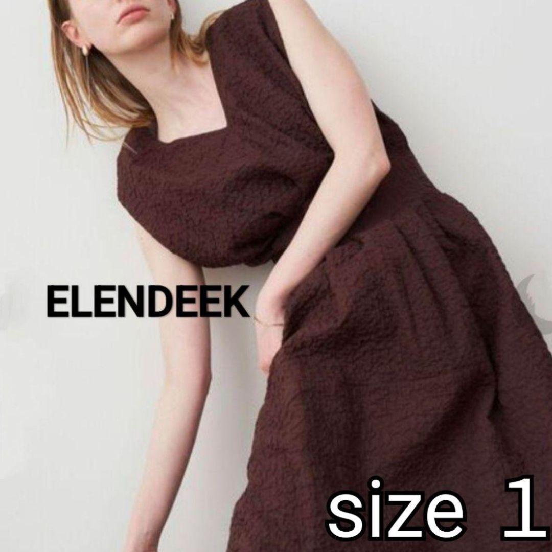 ELENDEEK エレンディーク ジャガードタックウエストマークワンピース