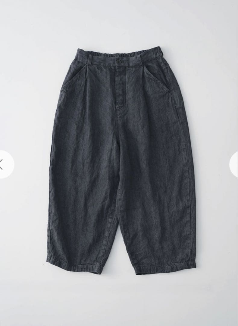 今期ネストローブ リネンデニムワイドジーンズ