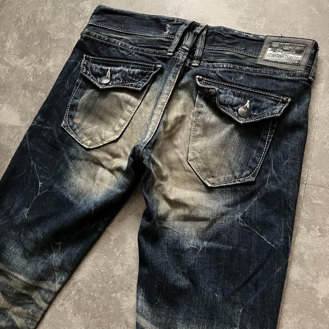 パンツ MURDER LICENSE crushed flare denim Y2K