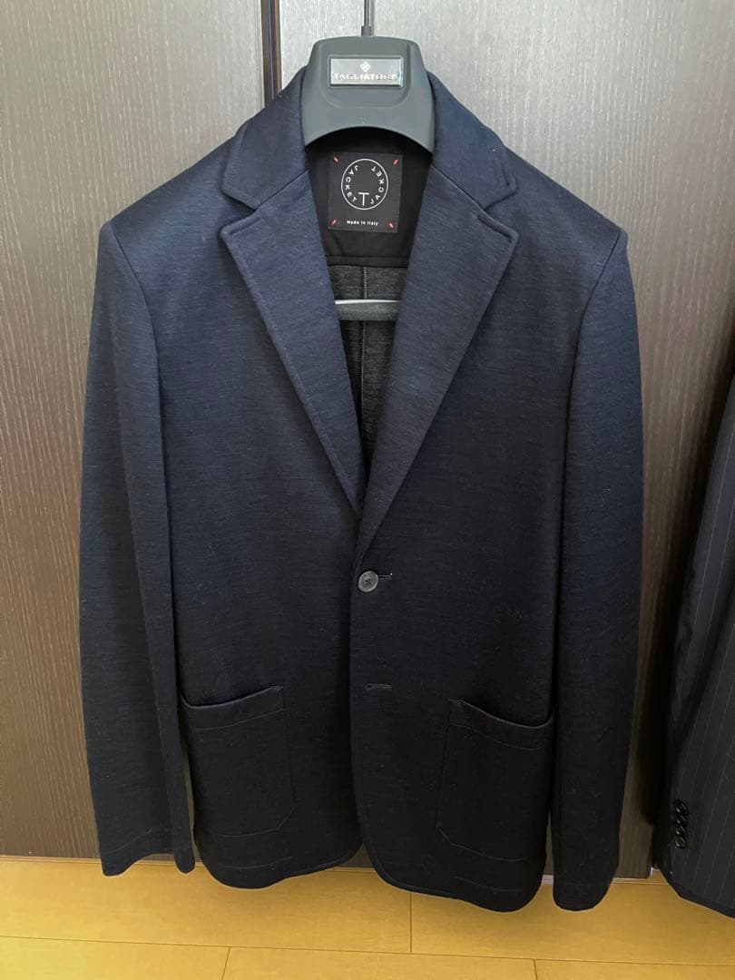 T-JACKET ネイビー ソリッド ジャージ ジャケットS T-JACKET