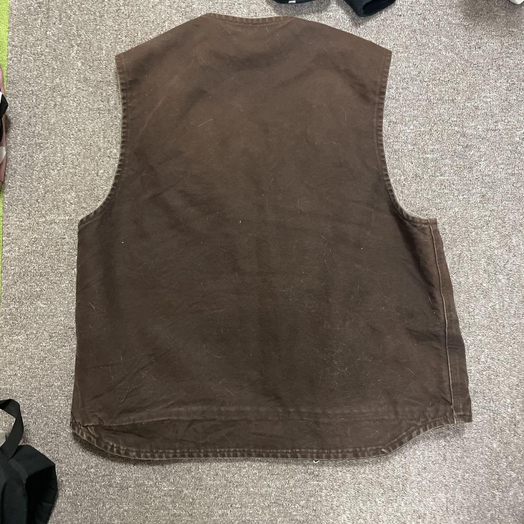 Carhartt ブラウン ジッパーベスト