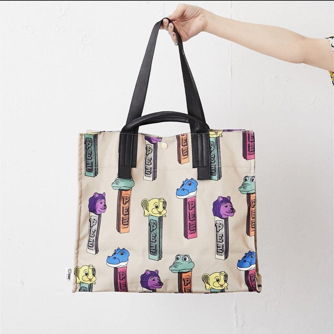 美品 ear PAPILLONNER × PEZ ビッグトートバッグ zoo